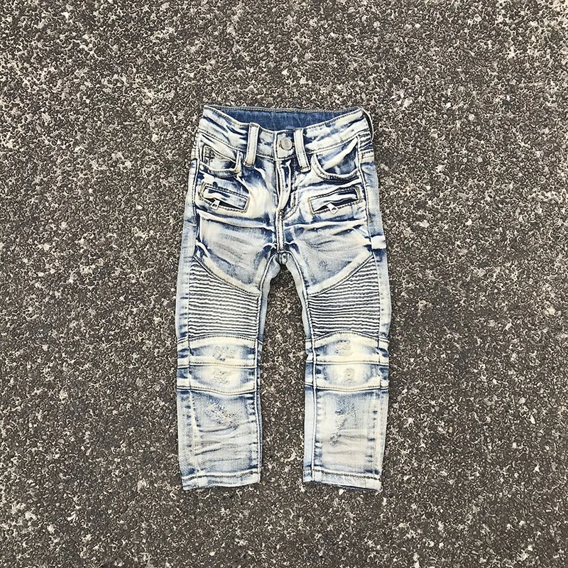 

Boutique boy denim destroy kid jeans pants biker jeans for boys toddler fashion pants