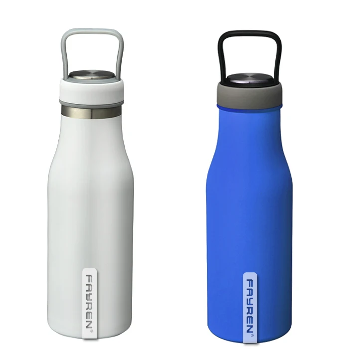 

2021 new design custom stainless steel insulated water bottles with handle lid, Customized