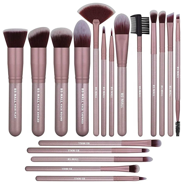 

18pcs face makeup tools brushes OEM Purple brushes makeup natural hair on sale