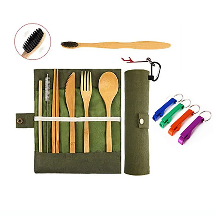 

Simple Design Japanese bamboo cutlery/Flatware Set reusable bamboo spoon fork set Reusable Travel Cutlery, Natural color