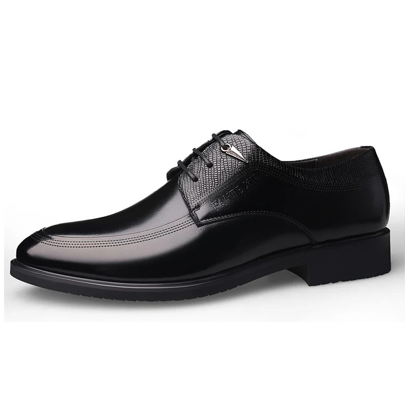 

2021 New Designer Black Soft Genuine Leather mens wedding shoes,Oxford Office Business men's dress shoes