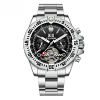 

TEVISE T839B Men Business Automatic Mechanical Tourbillon Watch Stainless Steel 12 Hours Calendar Man Brand Watches
