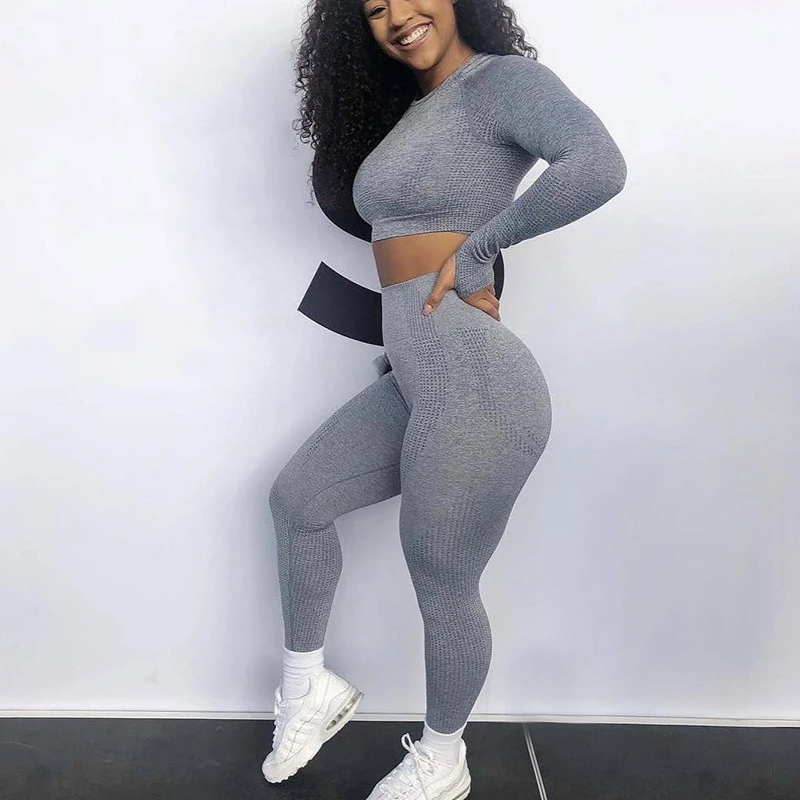 

Fitness Quick-Dry Seamless Sweatpants Jogging Femme Pantalon Leggings Set 2pcs Joga Suit For Wholesale, Customized color