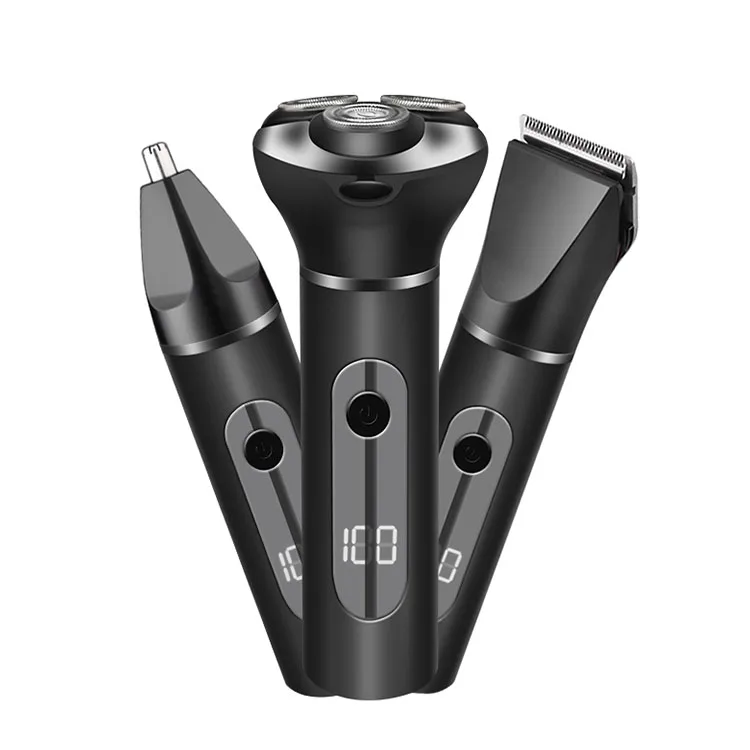 

3 in 1 Waterproof High Quality Cordless Facial Professional Nose Shaving Set Micro Electric Shave Razor Hair Trimmer