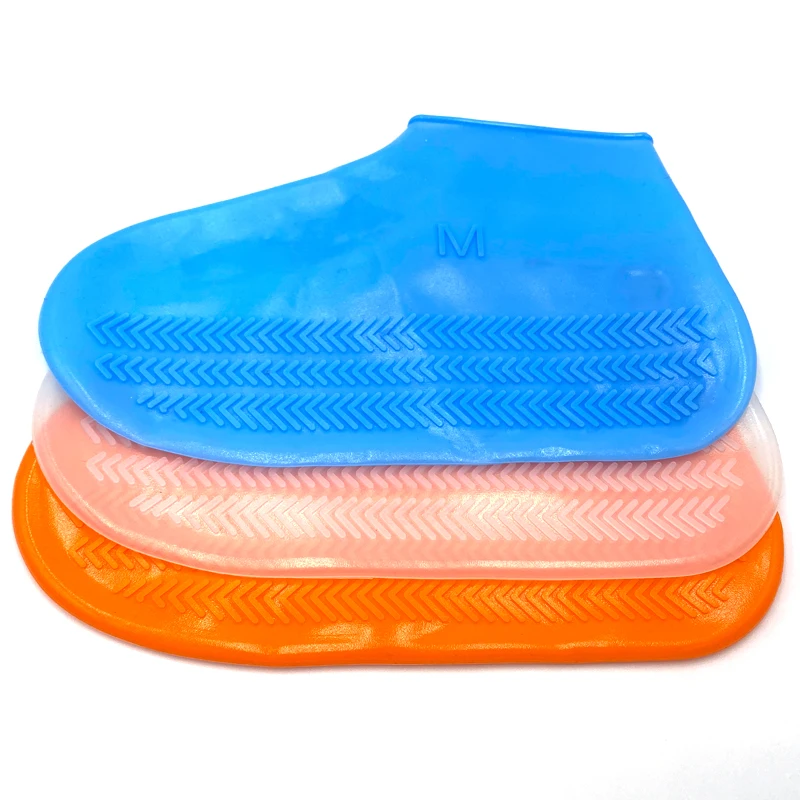 

Waterproof Shoe Cover Silicone Unisex Shoes Protectors Rain Boots for Indoor Outdoor Non-Slip Shoes Cover, Blue, orange, white
