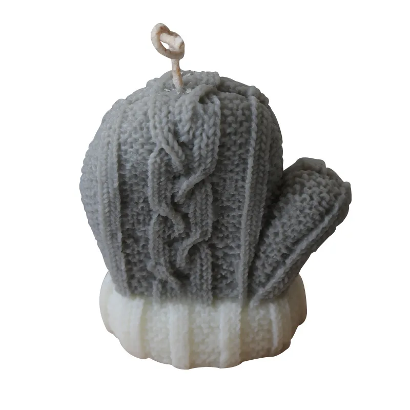 

Glove candle silicone mold DIY making aromatherapy candle silicone resin mold, White