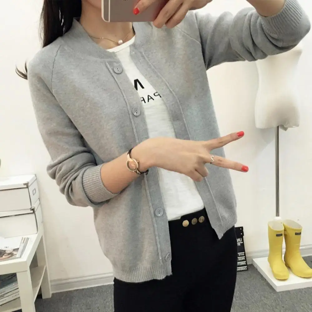 

New spring summer female knit cardigan sweater coat short female a little shawl knitted jacket female