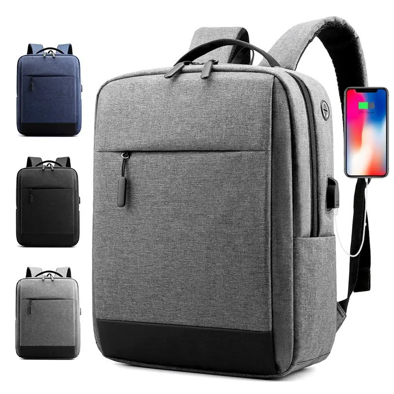 

Trending 2020 men laptop bags business laptop backpack with usb charging port stylish men laptop backpack, Black grey blue