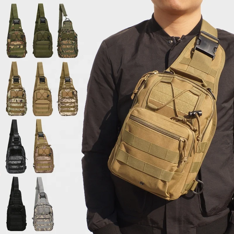 

Shoulder Chest Messenger Bag Diagonal Backpack 20L Outdoor Sport Tactical Men Sling Bag, Multiple colors available