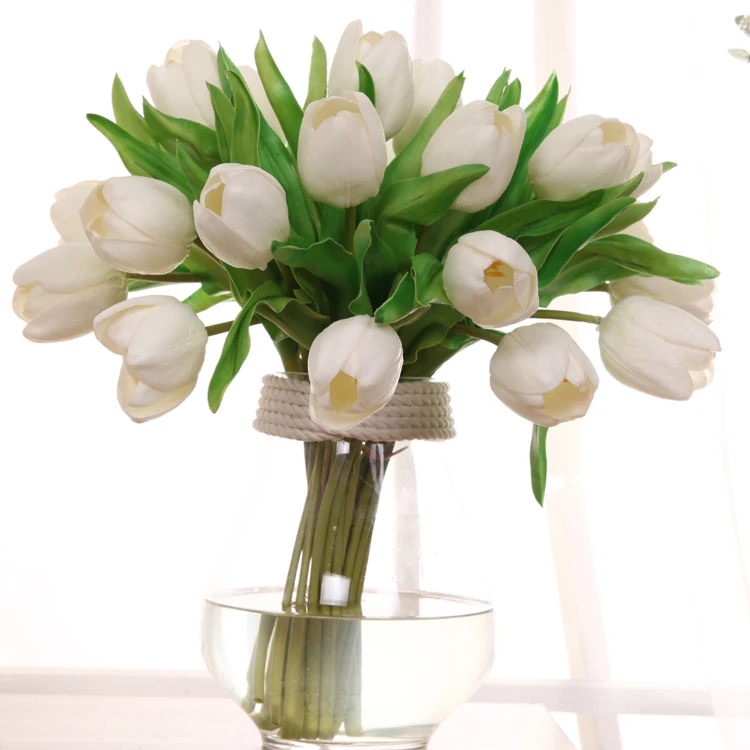 Wholesale Real Touch Flower Decor Artifical Pu Tulip Flower For Home