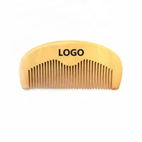 

Private Label Hair Pocket Size Natural Peach Wood Beard Comb For Travel