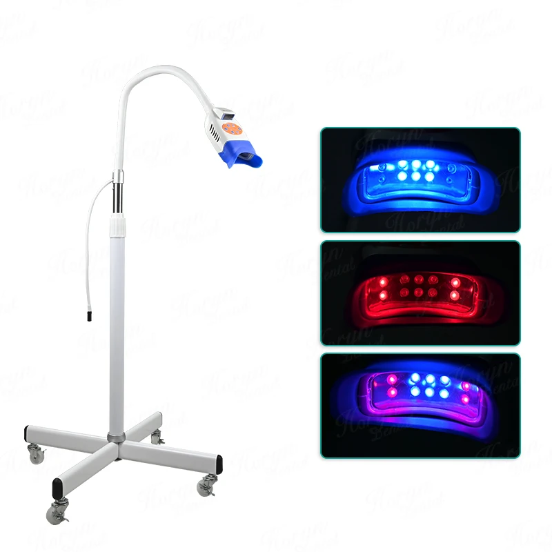 

3 Color 14 LED Lamp Laser Home Use High Quality Dental Teeth Whitening Unit, Black and white