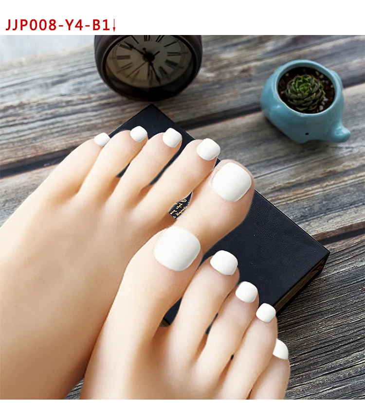 Na0151 24pcs Matte False Nails For Toes Fake Toe Nail Women Square