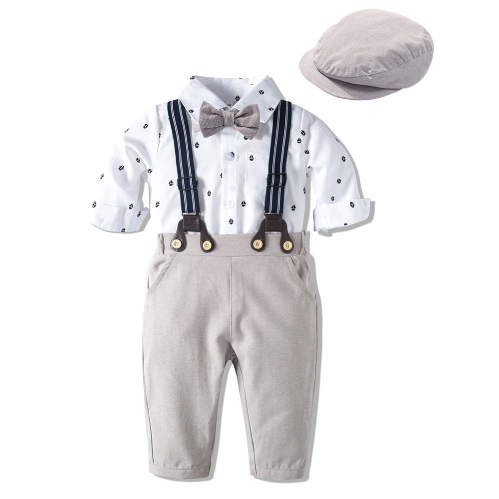 

Boy summer short clothes formal gentleman 3 piece track suit dress for kids casual suit baby boy 2 set, Customized color