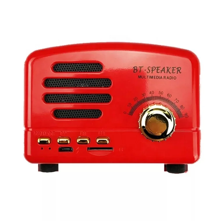 

Made in China Creative Design Vintage Mini portable retro blue tooth speaker