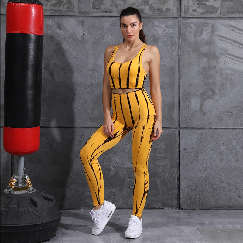 

Womens Gym Clothes Yoga Outfits 2 Piece Set Workout Athletic Yoga Bra Set