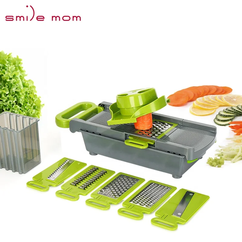 

Smile mom Food Vegetable Cutter Adjustable Kitchen Grater Slicer Professional Mandoline