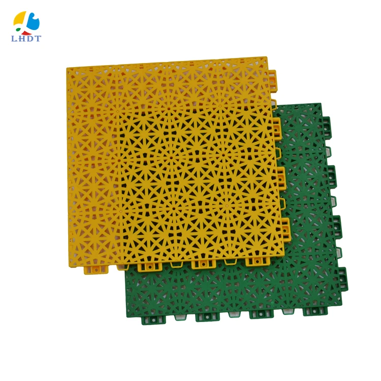 

PP plastic outdoor basketball flooring tiles indoor decking square carpets, 12 colors