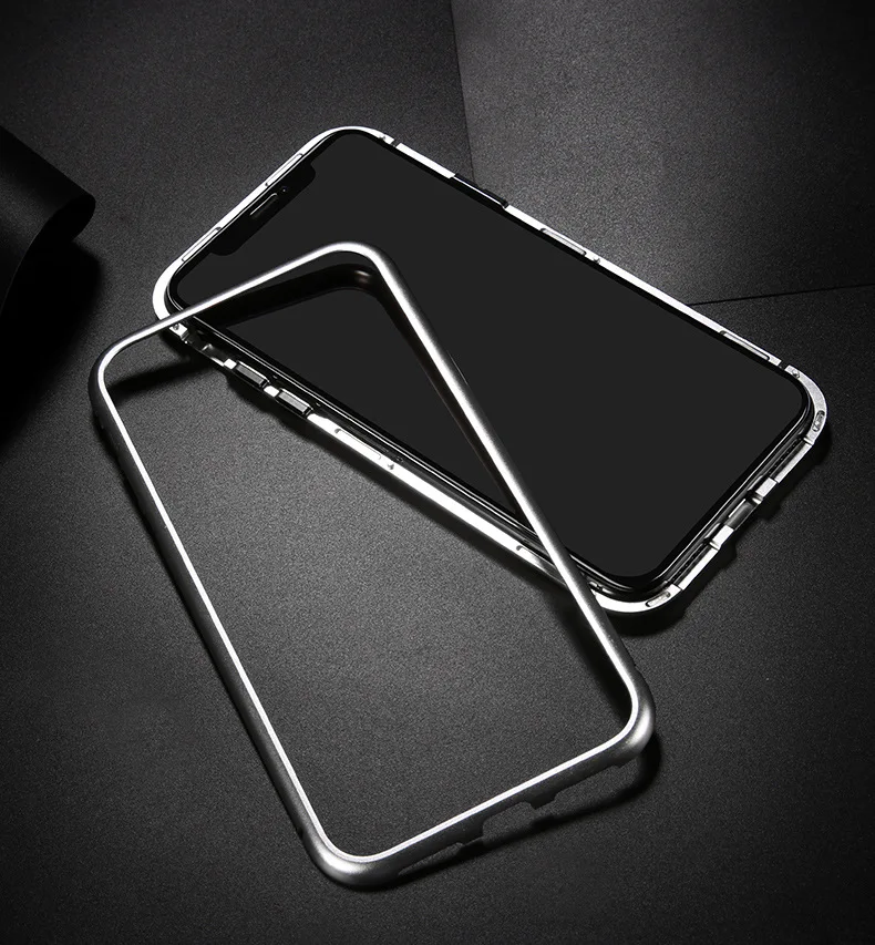 
Free Shipping 360 Degree Full Protective Metal Frame Magnetic Mobile Phone Case For Samsung S10 Plus 