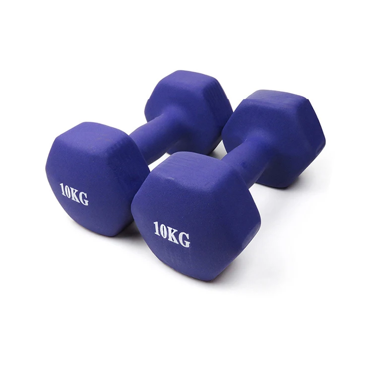 

Hot Sale Cast Iron Fitness Equipment Round Head Dumbell Hex Coated Dumbbell set, Red/pink/blue/purple