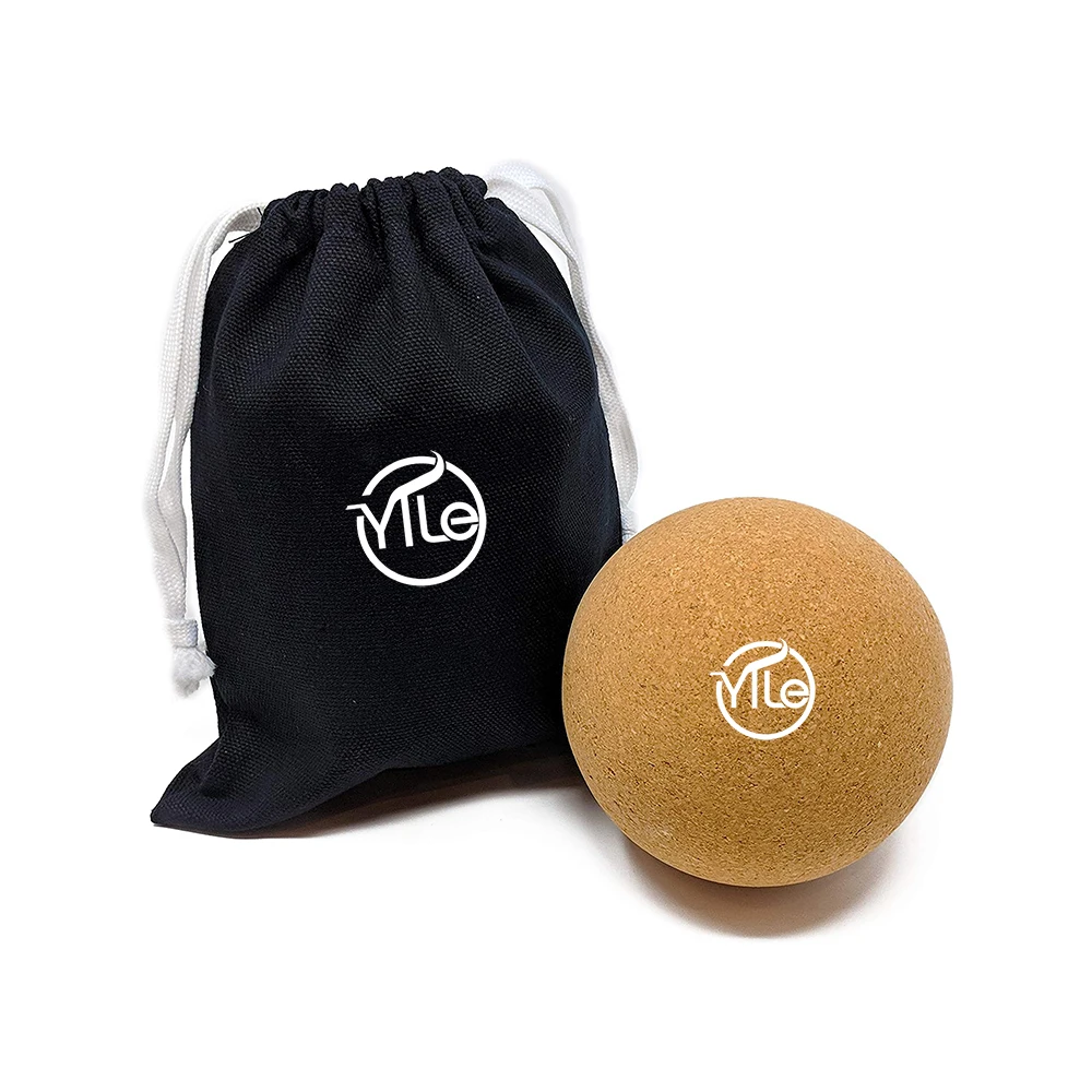 

High density fine natural wooden yoga rounded cork ball custom for massage