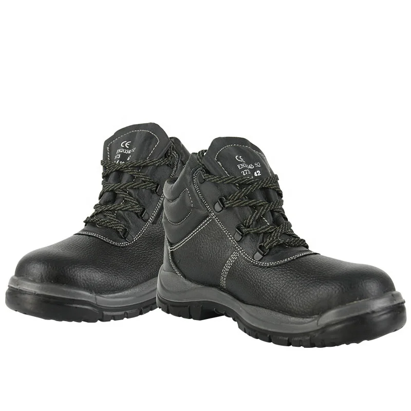 

Best brand industrial leather men safety shoe steel cap work boot