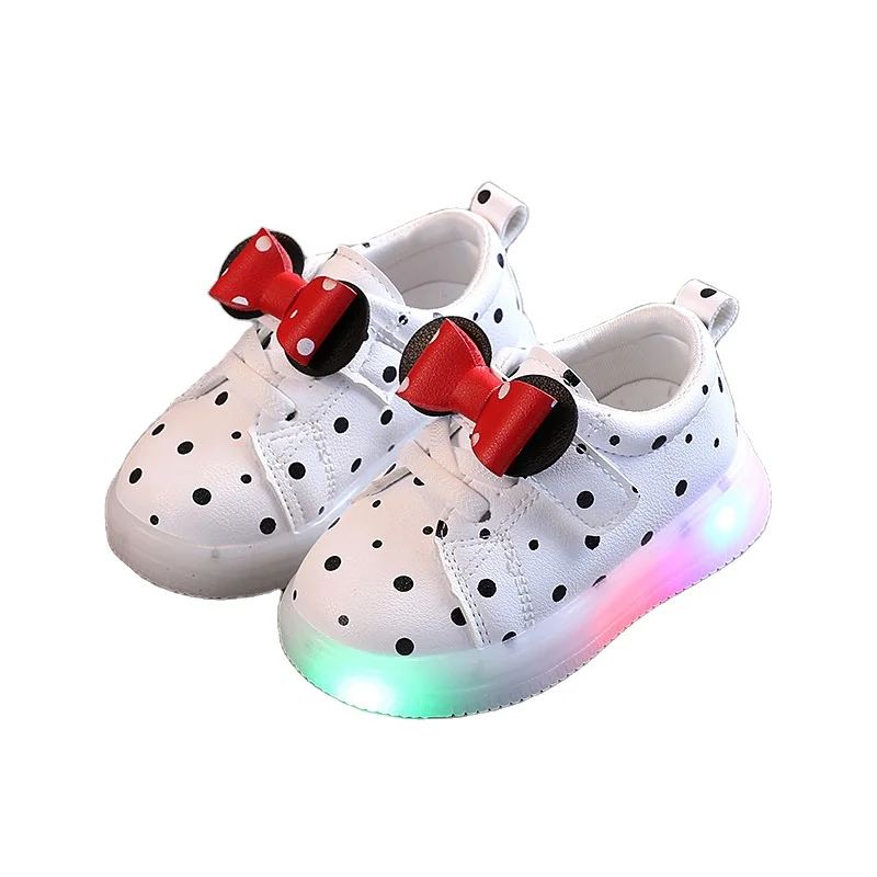 

Size 21-30 Baby Anti-slippery Luminous Sneakers For Girls Wear-resistant Sneakers Children Casual Shoes Boys Led Light Up Shoes