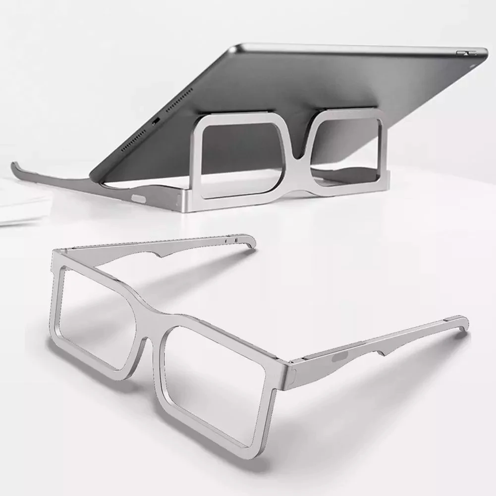 

Laptop Stand, Aluminum Notebook/Tablet Riser Foldable Computer Mount Creative Glasses Laptop Holder Compatible MacBook Air Pro