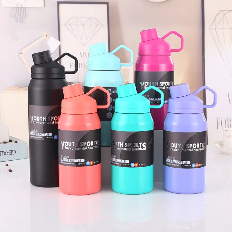 

Sports water cup, large capacity men's and women's portable vacuum flask, outdoor portable travel pot can be found on behalf of, Customized color