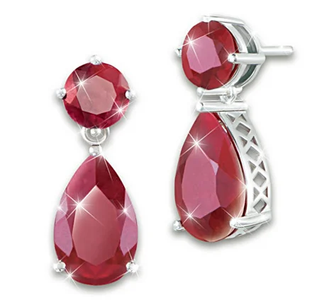 

The latest design elegant ladies drop-shaped artificial crystal stud earrings