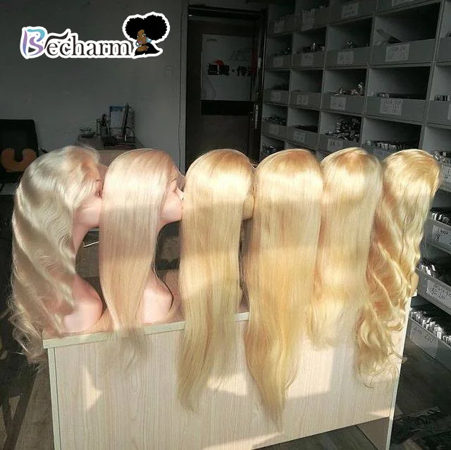 

150% Density 30% OFF Wholesale 613 Lace Front Wig Straight Body Wave Unprocessed Remy 100% Brazilian Blonde Human Hair Lace Wigs