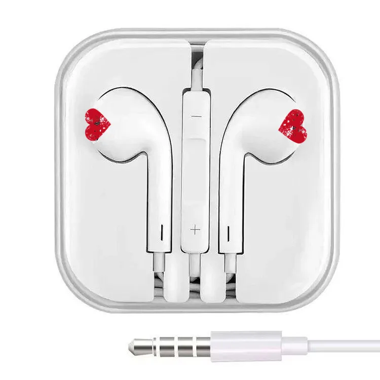 

3.5mm earphones gaming handsfree audifonos headphone 3.5mm jack wired harphones universal for Android for Apple for iphone, White