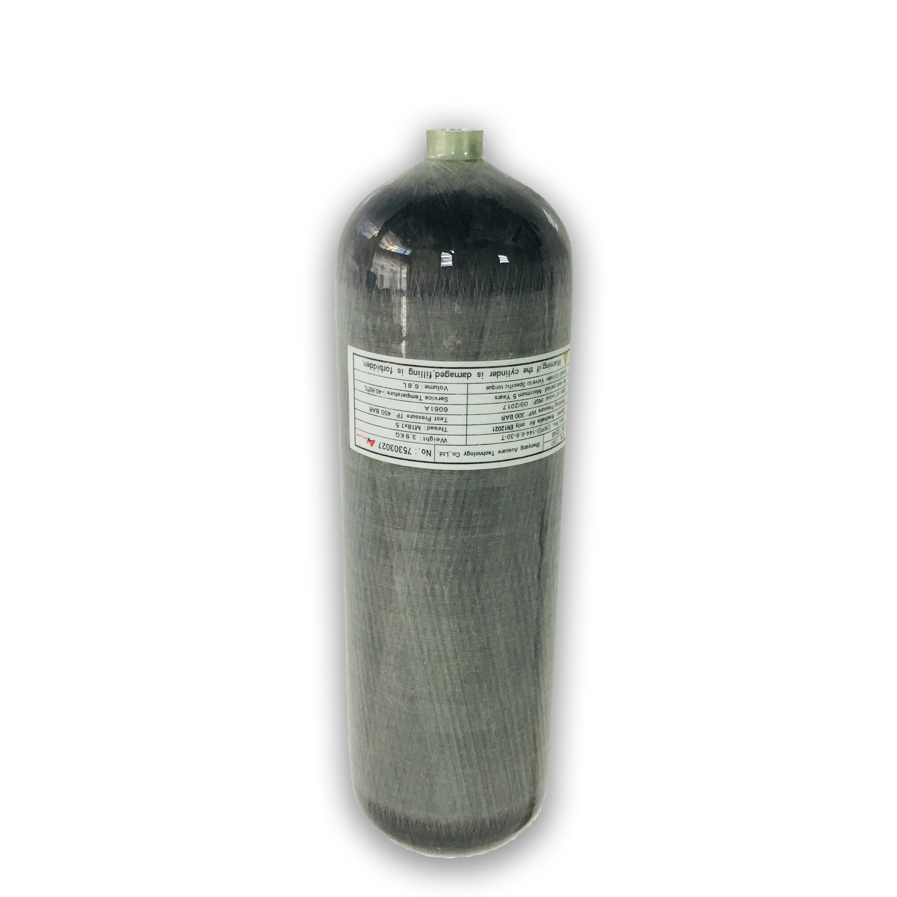 

3L Carbon Fiber Cylinder For Pcp Air Gun Hunting -M, Gray