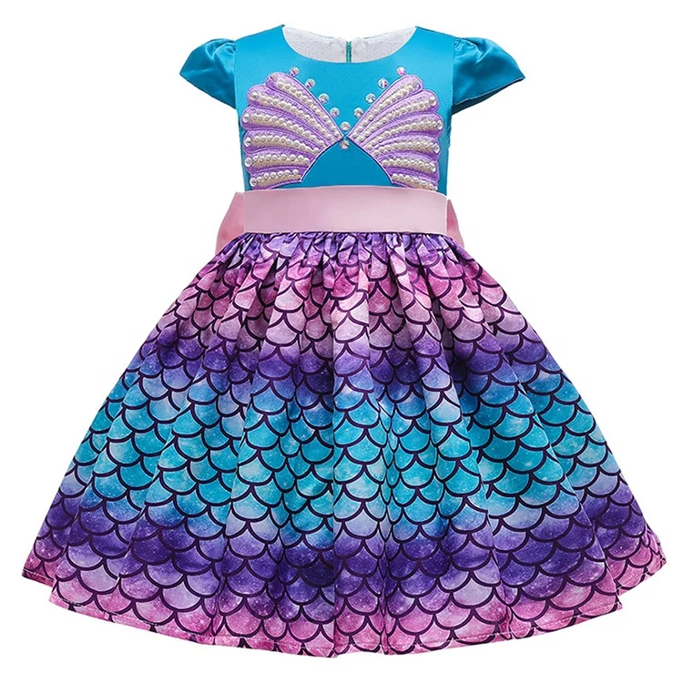 

New arrivals Halloween clothing for girls Girls can wear mermaid wedding dress in all seasons Hot selling mermaid party costume