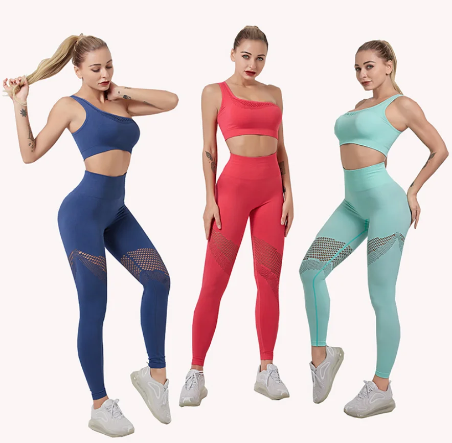 

AOLA custom crop top fitness wear high waist leggings mesh set dropshipping, Black/blue/darkgrey/pink/purple/bluegrey