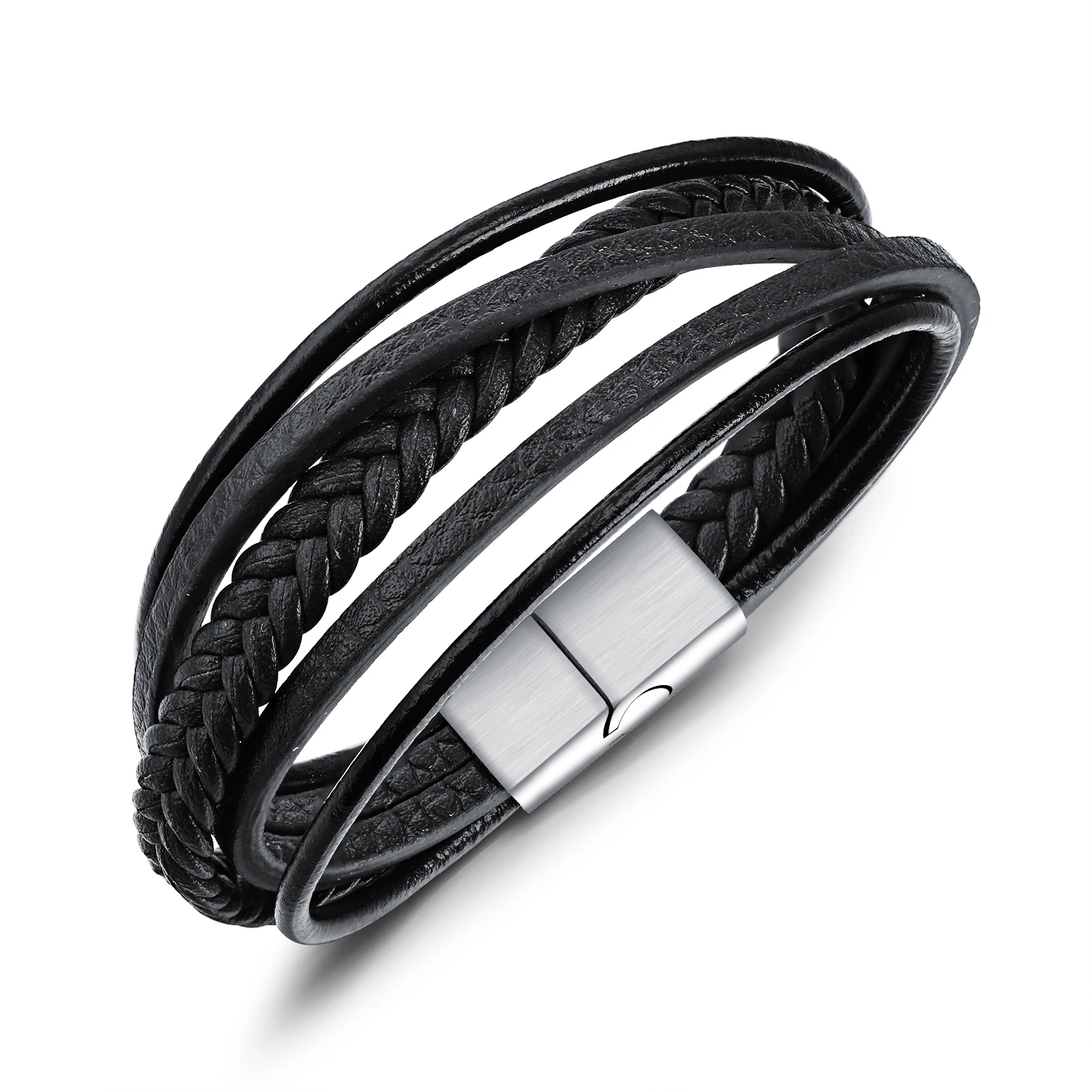 

Best selling hand woven multi layer leather charm bracelet women male bracelet quality leather bracelet