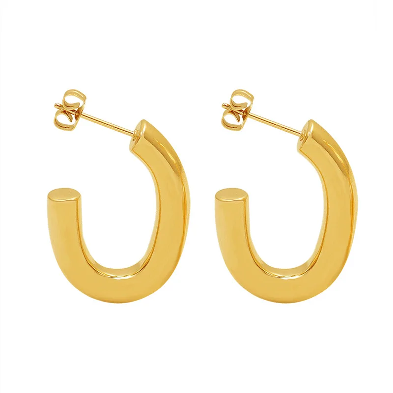 

trendy stainless steel stud earrings for women trendy 18k gold plated jewelry
