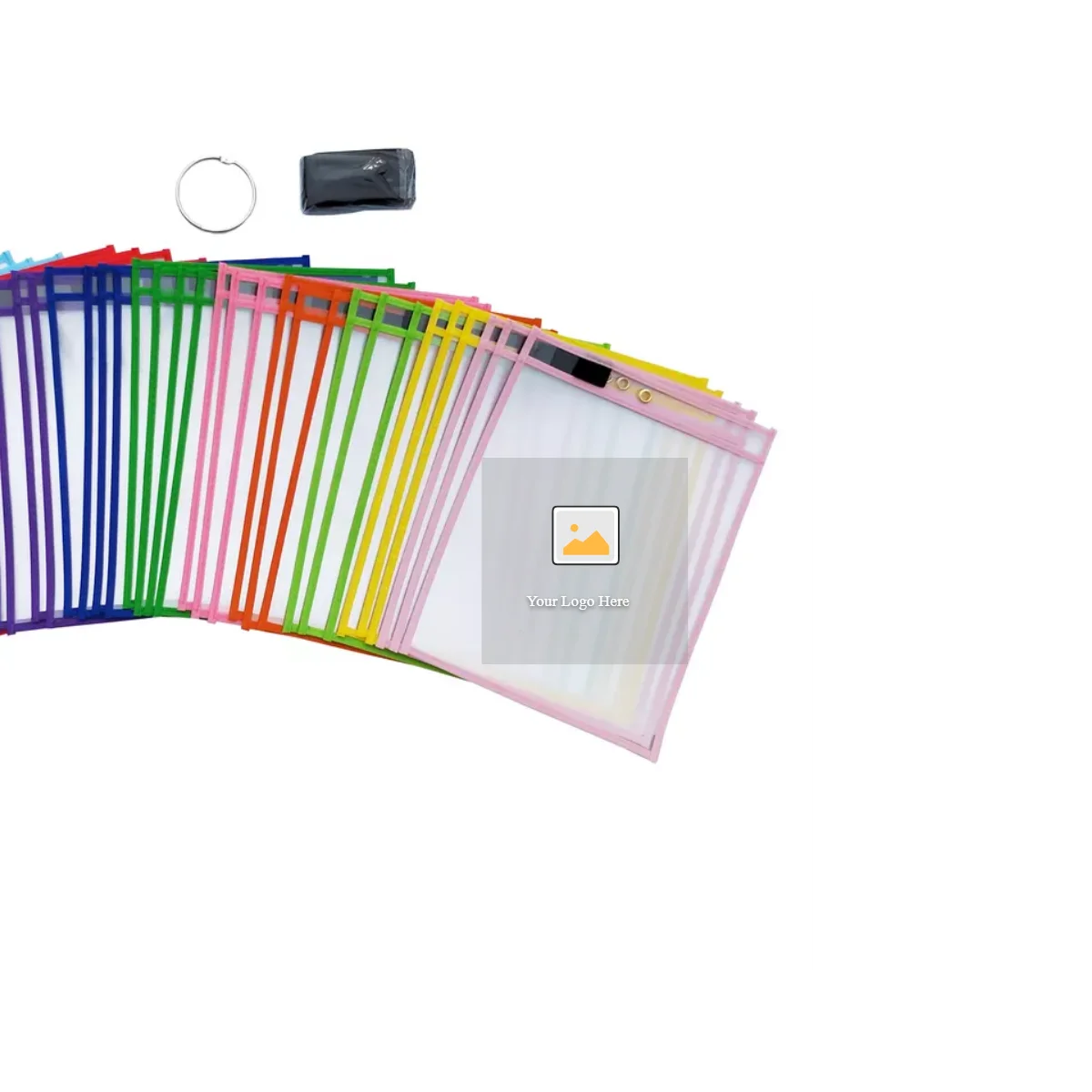 Reusable Dry Erase Pockets Assorted Color Teaching Supplies Dry Erase Pockets Worksheet Sleeves Oversize 10 x 13 Perfect for Classroom Organization 10 Pack