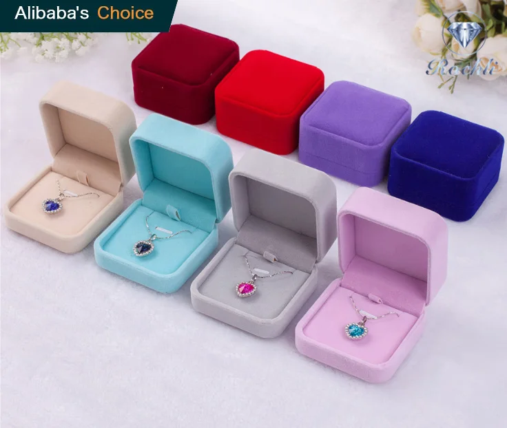 

Pretty customized Luxury Velvet Engagement wedding Ring Box, Customized colors