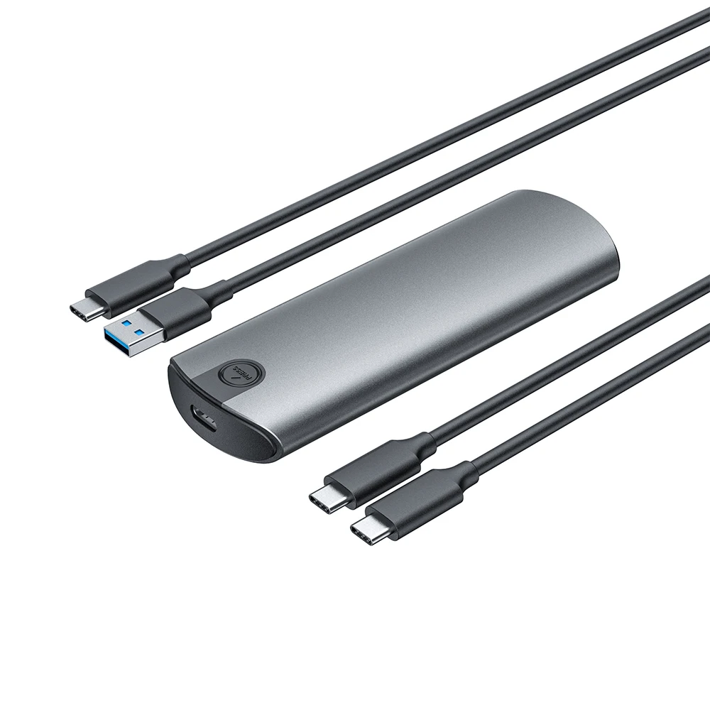 

2020 New design support two protocals ssd enclosure type c3.1 m.2 ssd enclosure m.2 nvme ssd enclosure adapter, Space gray ,other colors can be customized