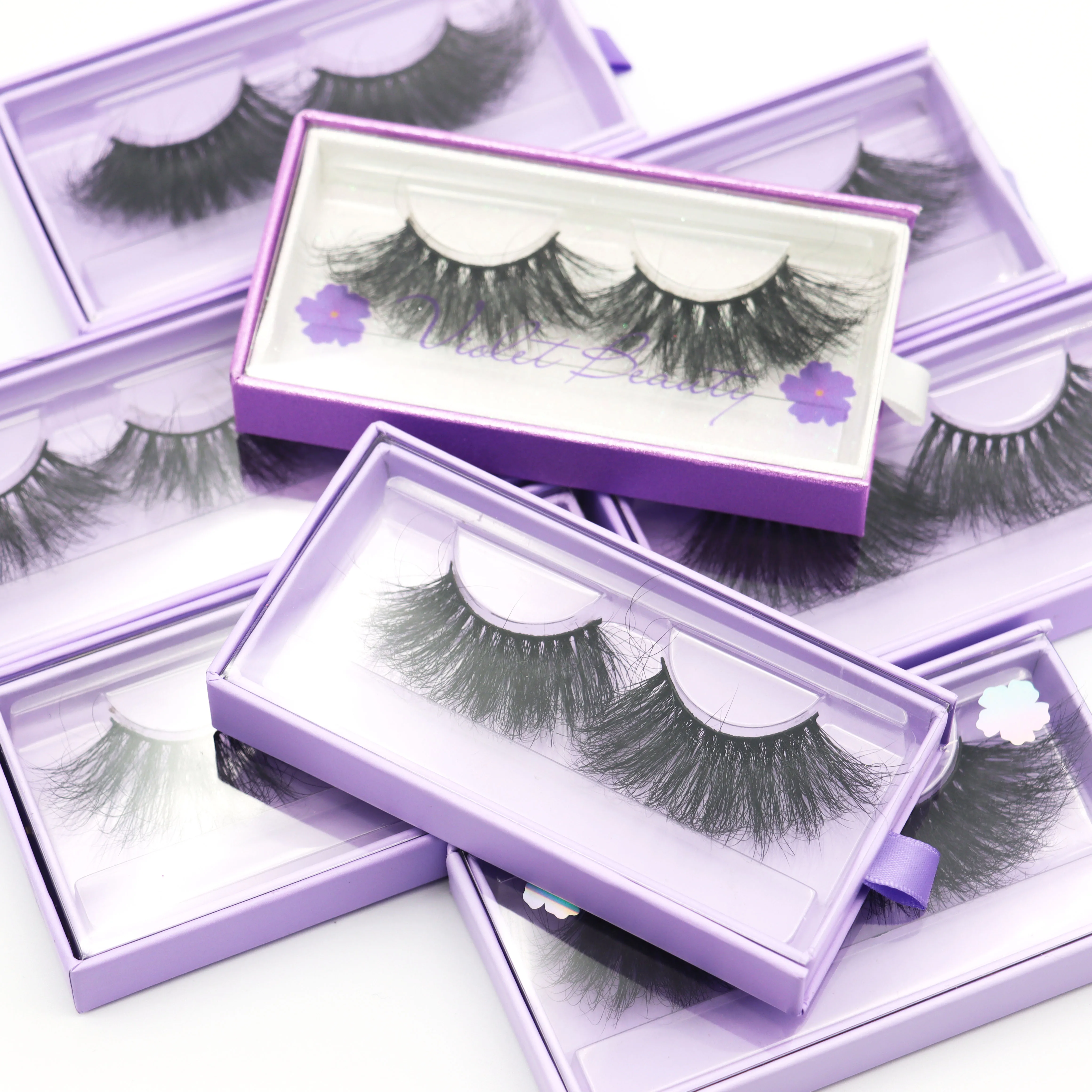 

100% Cruelty Free Lashes Factory Real Mink Lashes3d Wholesale Vendor 25mm With Packaging Private Logo Custom Lash Box Packaging