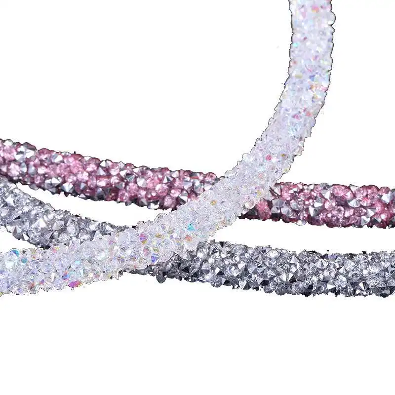 

6cm hot fix rhinestone mesh sheet high quality  rhinestone key chain, Customized