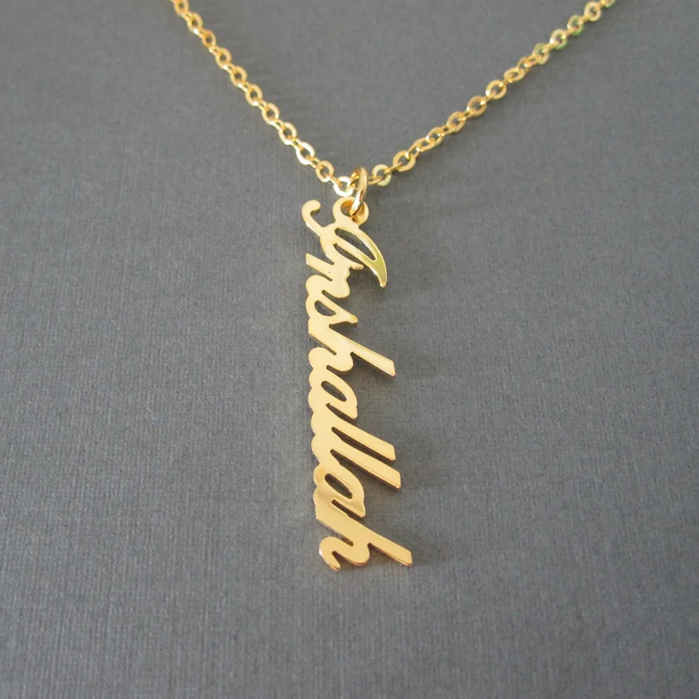 

Shangjie OEM Customized Vertical Stainless Steel Pendant Necklace women necklace 2021 chain jewelry necklaces, Gold/sliver/rose gold