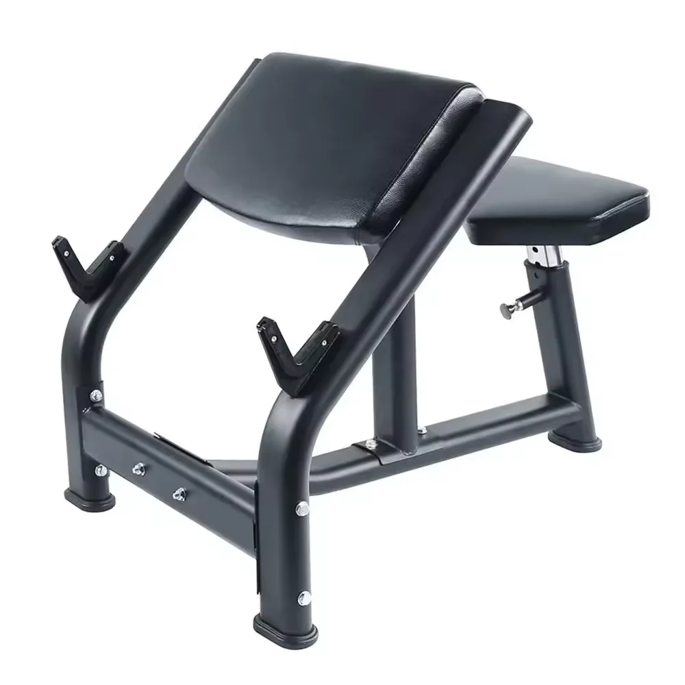 Factory Popular Commercial Curl Support Seated Preacher Curl Bench Dumbbell Barbell Chair Weight Bench Arm Exercise Trainer