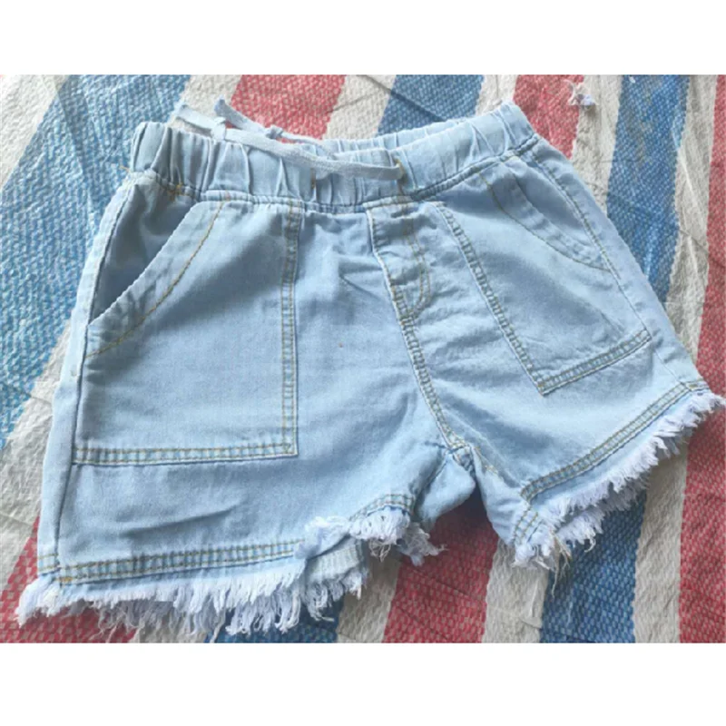 

Summer Casual Washed with Pocket High Waist Denim Shorts for Women, As pic show, customized