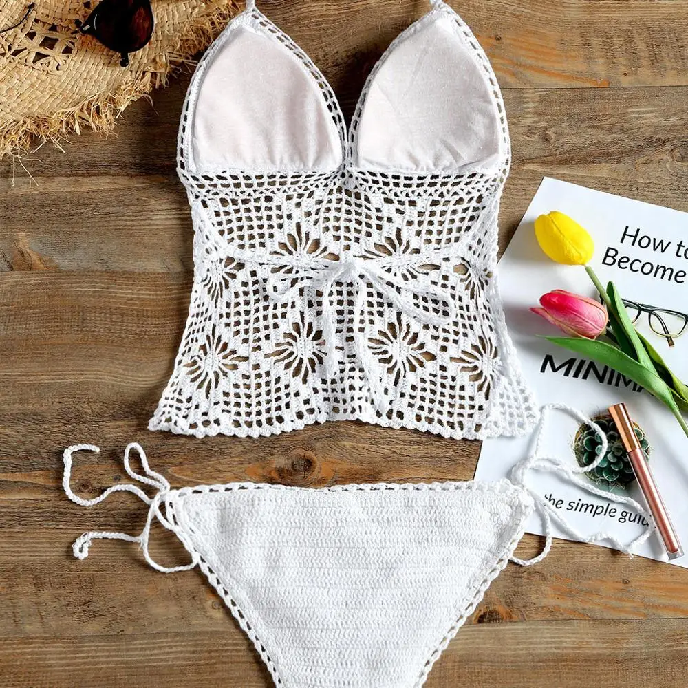 

Factory Direct Selling 3 Piece Cover Up Swimsuit Summer Beach Bikini Women Crochet Swimsuit, Customized colors