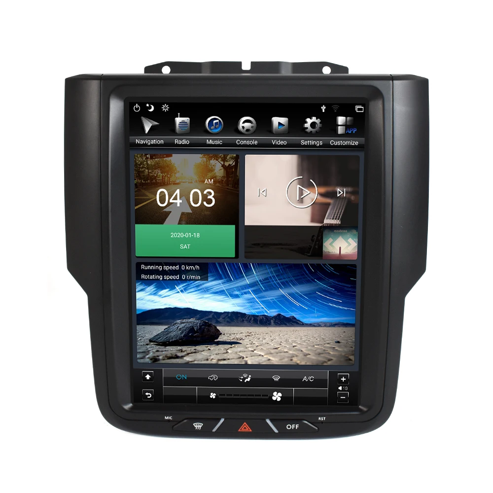 

For Dodge RAM 1500 2013-2018 Car Radio 2 Din Tesla Vertical Screen GPS Navigation Car Stereo Receiver Multimedia Player