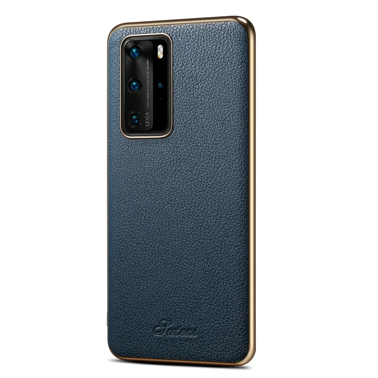 i手机配件真皮外壳软tpu后盖电镀手机壳适用于华为mate 40 plus p40