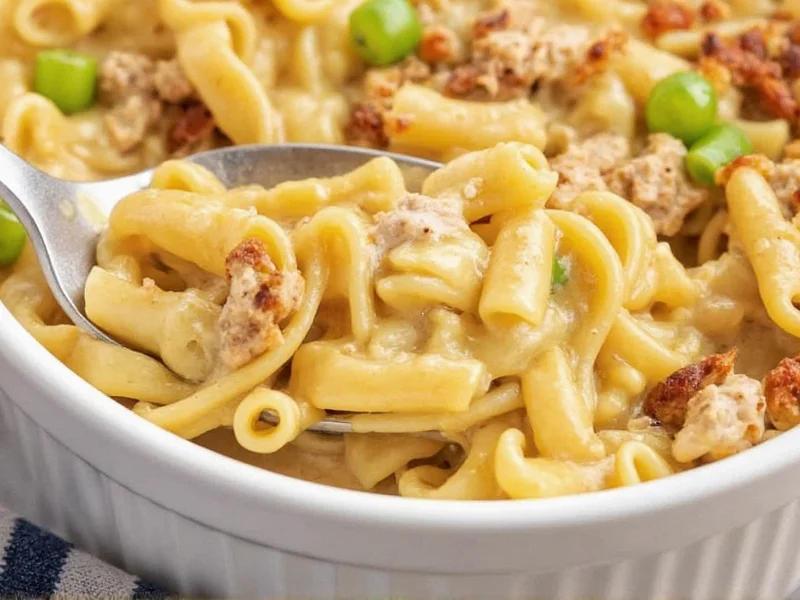 Classic Tuna Noodle Casserole Recipe with Mushroom Soup