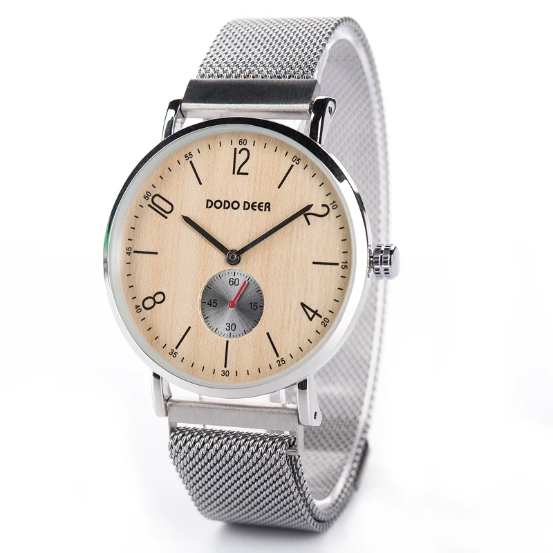 

Dropshipping DODO DEER Stainless Steel Watch Fashion Cool Ultra-thin Magnet Buckle Unisex Mesh Watches for Men and Women